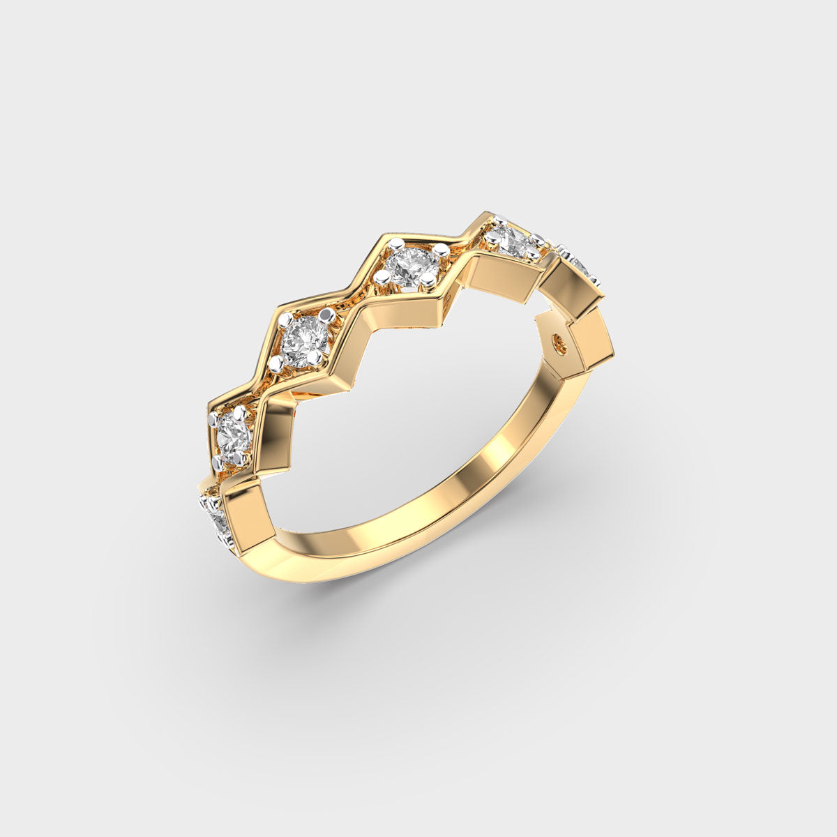 Single Shine Diamond Band Ring